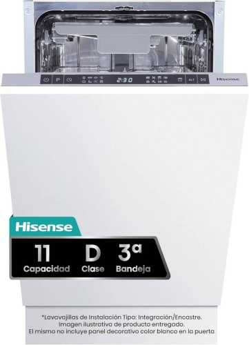 Lavavajillas Hisense Integrable 45cm 11 Cubiertos 3ª Bandeja HV543D10