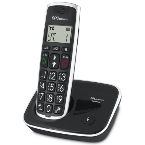 Teléfono Inalámbrico SPC Teclas Grandes Negro/Plata 7608