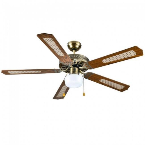 Ventilador de techo FM 132 cm 5 aspas madera con luz VTCLASSIC130