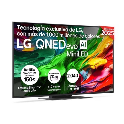 Televisor LG 55" QNED 4K 120Hz IA WebOS 55QNED86A6A