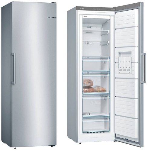 Congelador Vertical BOSCH No Frost E 186cm Acero Inox GSN36VIEP