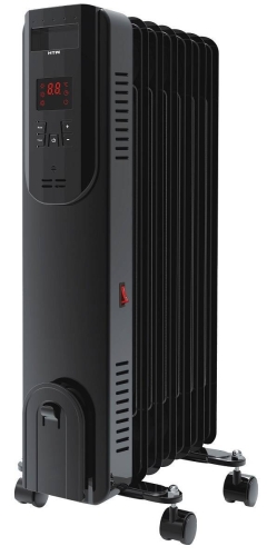 Radiador de Aceite 1500W Negro con Termostato HTW HTWRAD71500SH