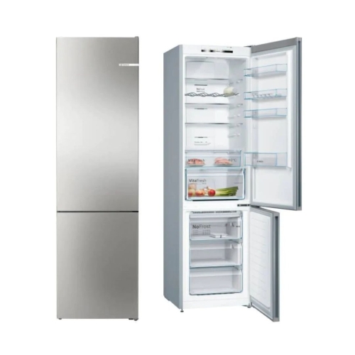 Frigorífico Combi Bosch NoFrost 203x60cm Acero Antihuellas 368L Clase E VitaFresh KGN39VIEB
