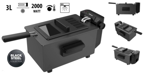 Freidora de Aire con Visor 3L 1350W Negra PRINCESS 182006PR