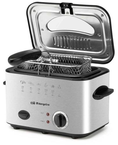 Freidora de Aceite Orbegozo 1.2L 1200W Termostato Regulable Ventana FDR13