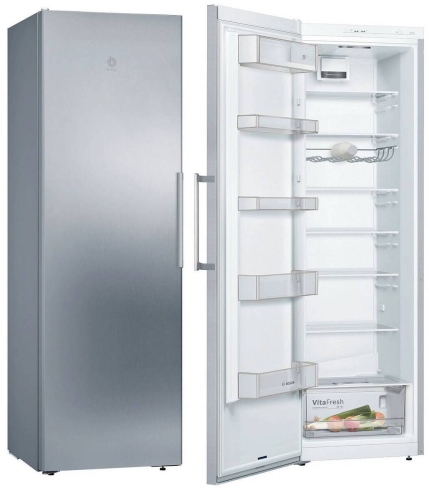 Frigorífico de 1 Puerta 186x60 cm en Acero Antihuellas BALAY 3FCE553ME