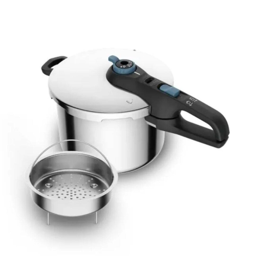 Olla a Presión de Acero Inoxidable Capacidad 4 L TEFAL Secure Trendy Azul P2580402