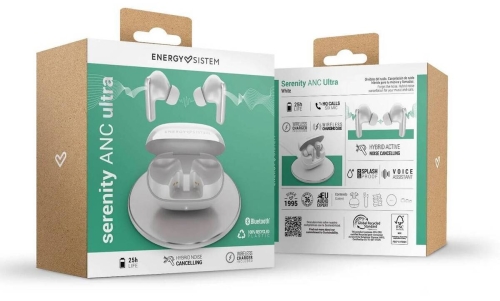 Auriculares con Cancelación de Ruido Serenity Ultra ANC White ENERGY SISTEM R45935