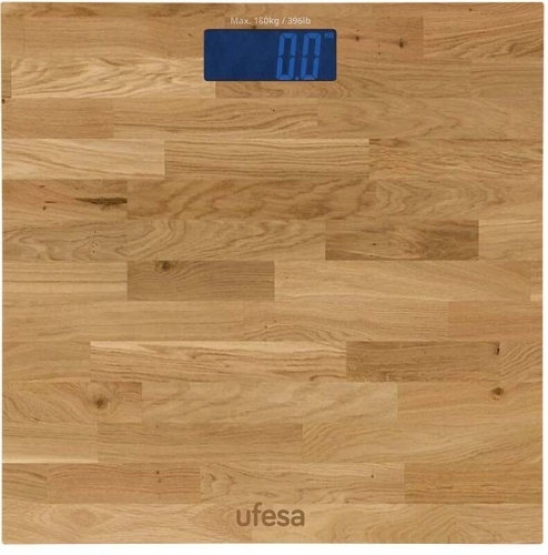 Báscula de Baño Ufesa Geneva Digital de Bambú Alta Precisión 180KG