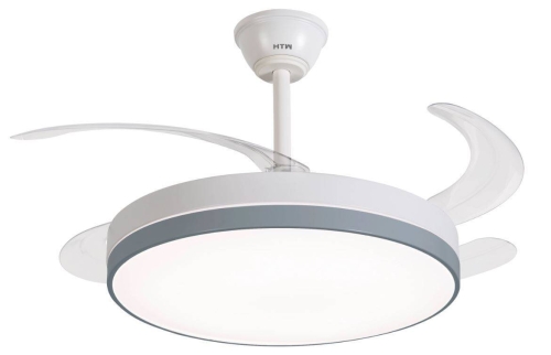 Ventilador de Techo LED Retráctil Blanco Gris HTW HTWVT63CF