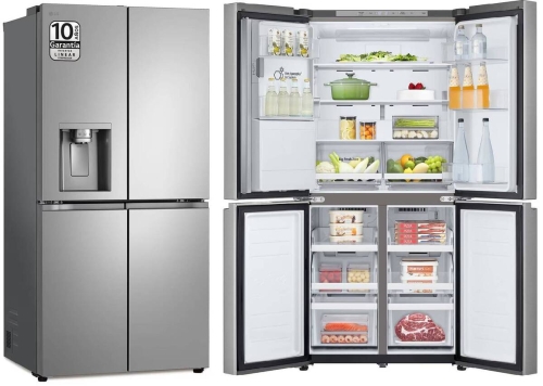 Frigorífico Americano 4 Puertas Inox con Dispensador LG GML860PYFE