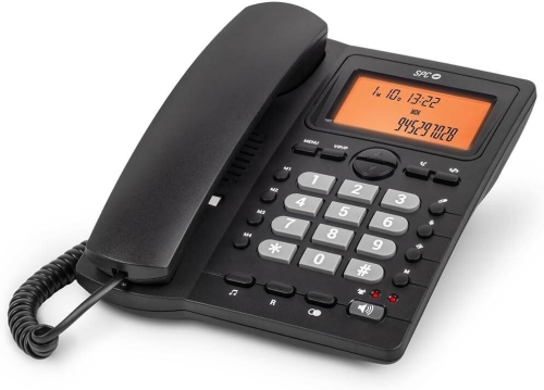 Teléfono Fijo SPC Office ID2 Negro con Pantalla Iluminada