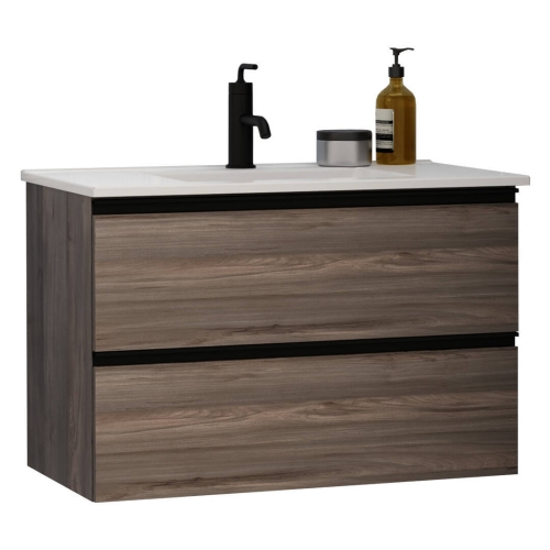 Mueble de Baño 80 cm con Lavabo en color Olmo Habano WABI