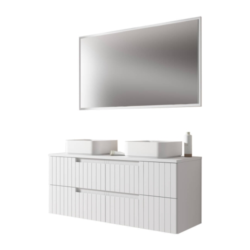 Conjunto de Baño en Blanco Mate con Lavabo CLAIR