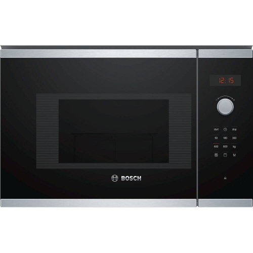 Microondas BOSCH Integrable/ Encastrable 38 cm Cristal Negro/Inox Display LED BOSCH BEL523MS0