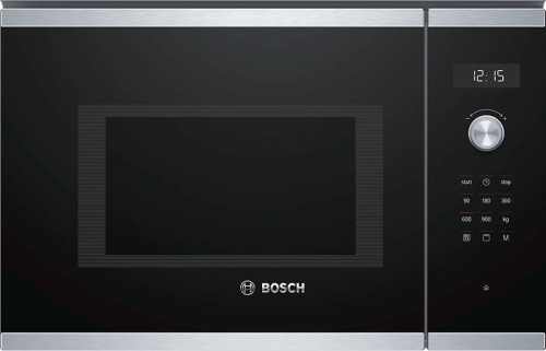 Microondas Integrables con Grill Electrónico 38 cm Cristal Negro/Inox BOSCH BEL554MS0