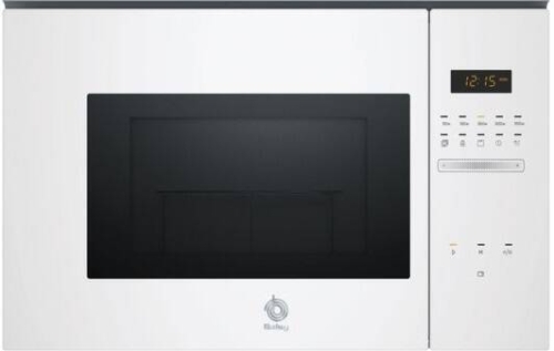 Microondas Encastrable con Grill 38 cm 25 L Cristal Blanco BALAY 3CG5175B2