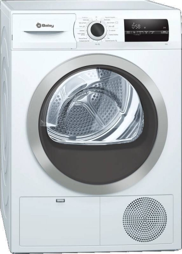 Secadora Carga frontal 8 kg A++ Independiente Blanca Puerta de Cristal BALAY 3SB581B