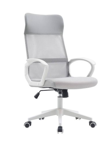 Silla de Oficina Color Gris-Blanco DORA OFIOFS0000017