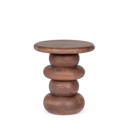 Mesa Auxiliar Escultórica en Madera de Mango Tobacco LOPEZ 0747460