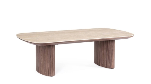 Mesa Auxiliar Rectangular Nogal y Travertino EZEKIEL 0747346