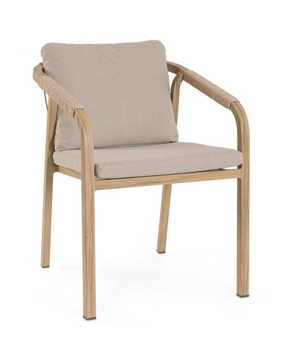 Silla de Jardín con Cojines y Cuerda Trenzada KALIMERA 0664125