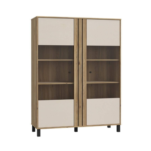 Vitrina de Salón en Roble y Sand con 2 Puertas KILLARNEY KQLV622-M802