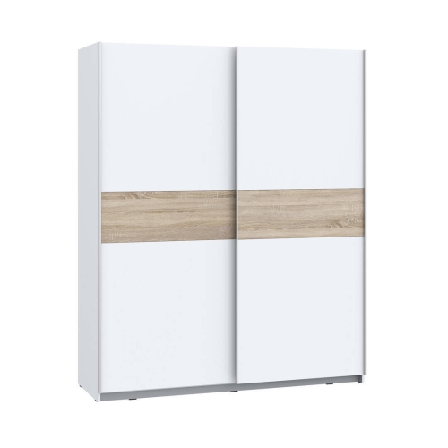 Armario de Dormitorio de 170 cm 2 Puertas Correderas Blanco Roble Sonoma WNPS823E1-Q89
