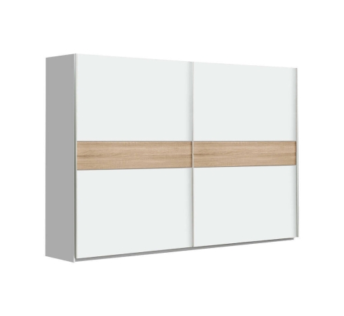 Armario de Dormitorio 269 cm 2 Puertas Correderas Blanco Roble Sonoma WNPS123E1-Q89