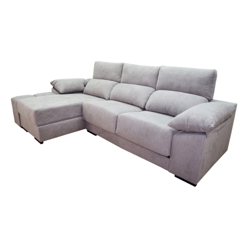 Sofá 3 plazas más Chaiselongue Izquierda Tapizada en Tela Modelo 1300