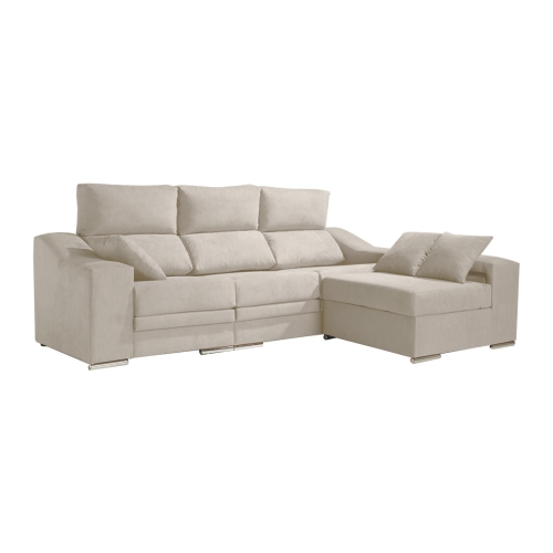 Sofá Chaise Longue Reversible 4 Plazas con Asientos Deslizantes ASIA