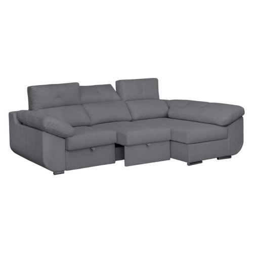 Sofá Chaise Longue Derecha Tapizado en Tela AVRIL