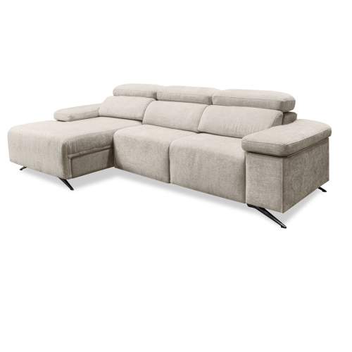 Sofá Chaise Longue con Arcón y Asientos Deslizantes Izquierda LEXI