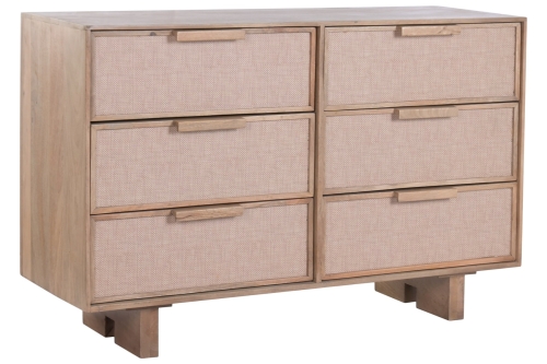Cómoda de Dormitorio de Madera de Mango Ratán MB-227282