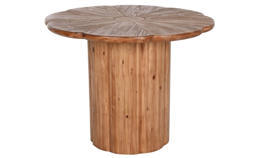 Mesa de Comedor Redonda de Madera Natural MB-211830