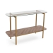 Mesa de Entrada Moderna con Cristal y Metal NIXO 120 cm