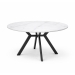 Mesa de Jardín Redonda de 110 cm Cerámica Antracita BARCELONA