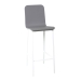 Taburete de Cocina de Metal en Blanco con Asiento de Madera TEBA
