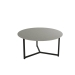 Mesa de centro 80 cm con estructura metálica negra y sobre porcelánico acabado piedra BALEAR