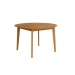 Mesa de Comedor Fija Redonda de Madera Roble y Sobre Biselado de 25 mm 100 cm AURA