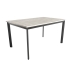 Mesa de comedor fija cuadrada de metal Acabado Negro y sobre de melamina GARDA