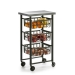Carrito de Cocina de Acero Inoxidable FIFTY-FIFTY Negro 3451