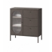 Aparador Metálico con Puertas de Cristal 80 cm COLORBURST
