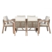 Comedor de Jardín de Madera de Acacia con 6 Sillas MB-211602