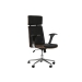 Silla de Oficina en Madera y PU Negra con Ruedas y Reposabrazos Metálicos de 108,5 cm MB-215928