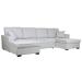 Sofá Cama Chaiselongue en Poliéster Gris con Estructura de Madera MB-211718