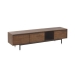 Mueble de televisión de 3 puertas lisas de madera de mango natural con patas de metal GABAR 10822