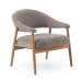 Sillón Pequeño de Madera de Roble Tapizado Topo GABAR 11688