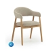 Pack de 2 Sillones de Madera-Chenilla Beige GABAR 11331/1