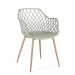 Silla de Comedor con Patas de Acero y Asiento PP OPTIK Verde 0733416